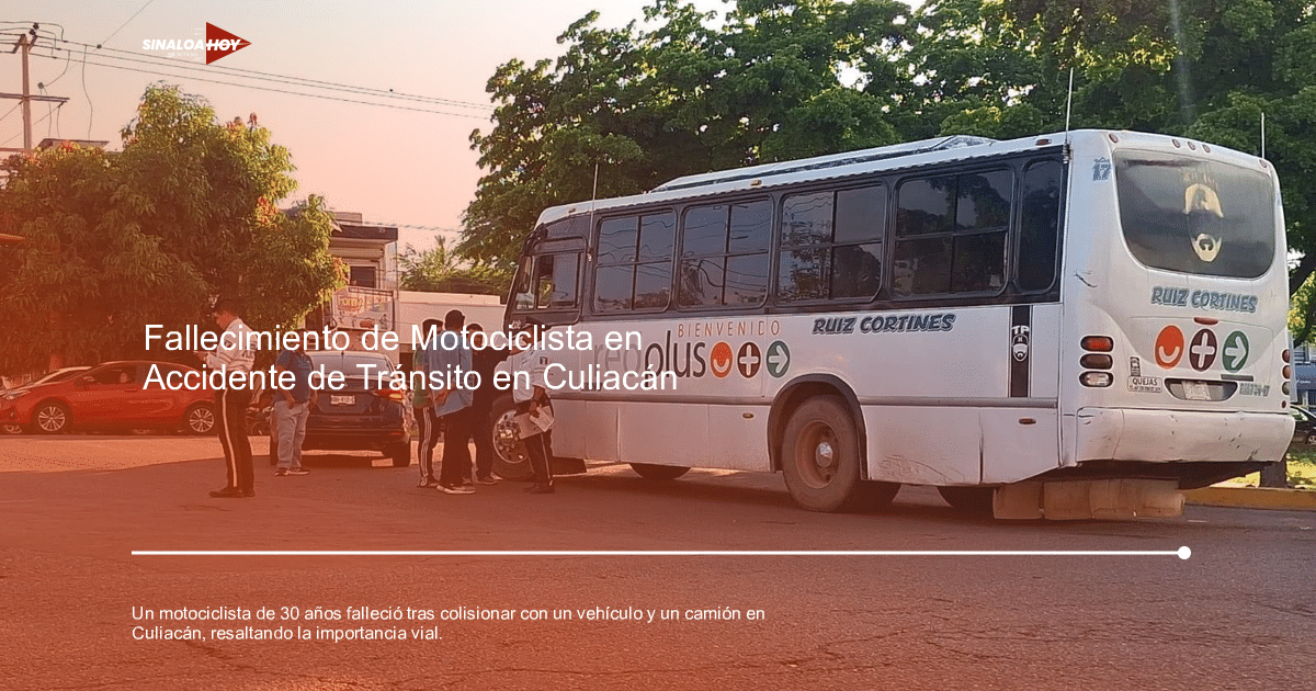 accidente Culiacán, Accidente de tráfico, Fatalidad., joven motociclista, Seguridad Vial