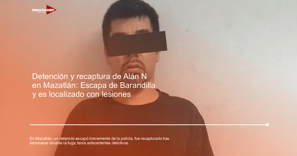 . Mazatlán, detencion, fuga, incidente policial., Secretaria de Seguridad Pública