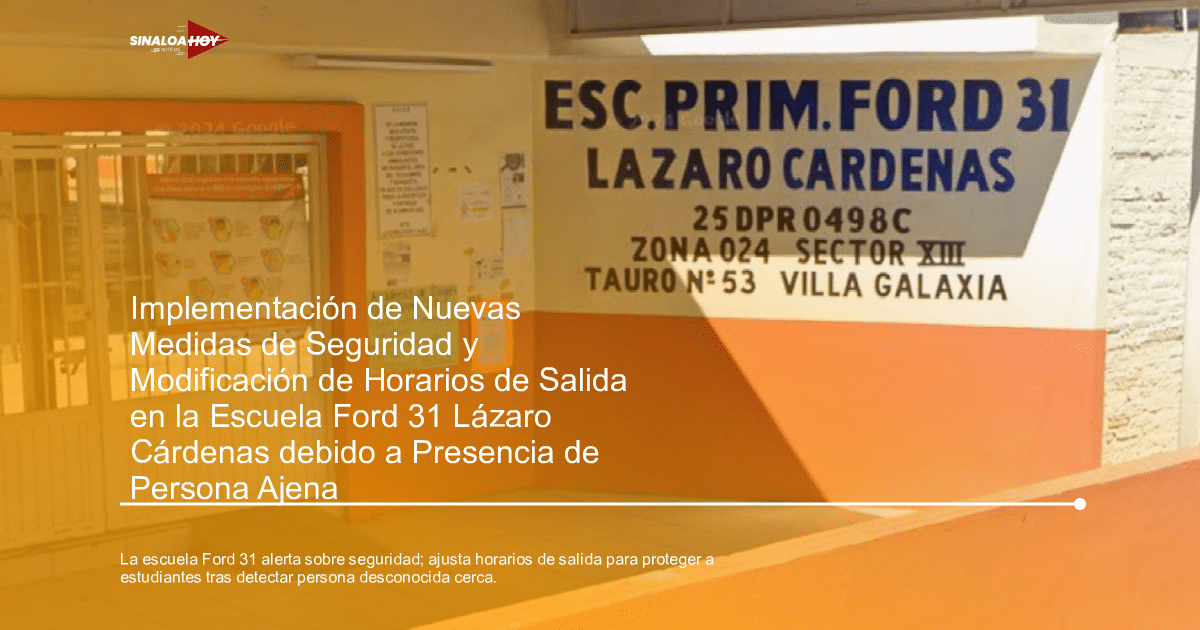comunicación escolar, comunidad educativa, horarios de salida, medidas de seguridad, Seguridad escolar