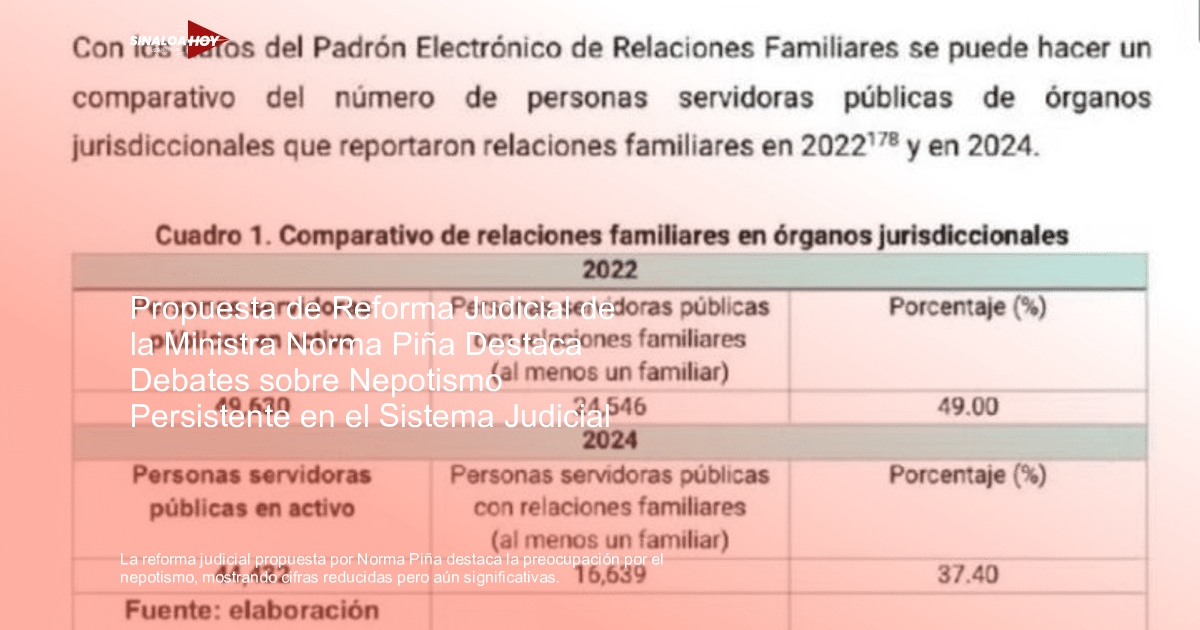 nepotismo, Norma Piña, percepción pública, poder judicial, reforma judicial
