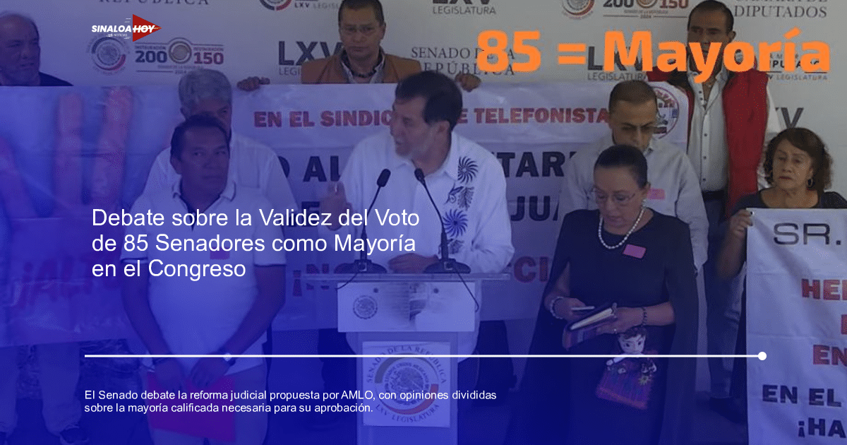 Mayoría Calificada, oposición política, pleno del senado, Política mexicana, reforma judicial