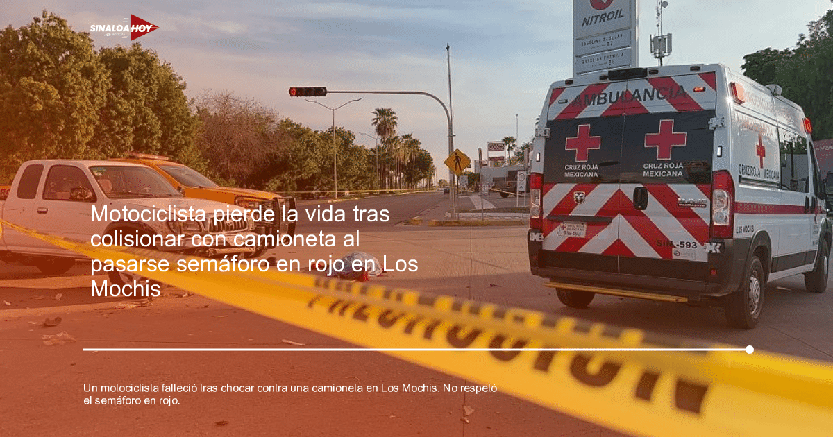Accidente de tráfico, Accidente Los Mochis, joven motociclista, Seguridad Vial, señales de tránsito