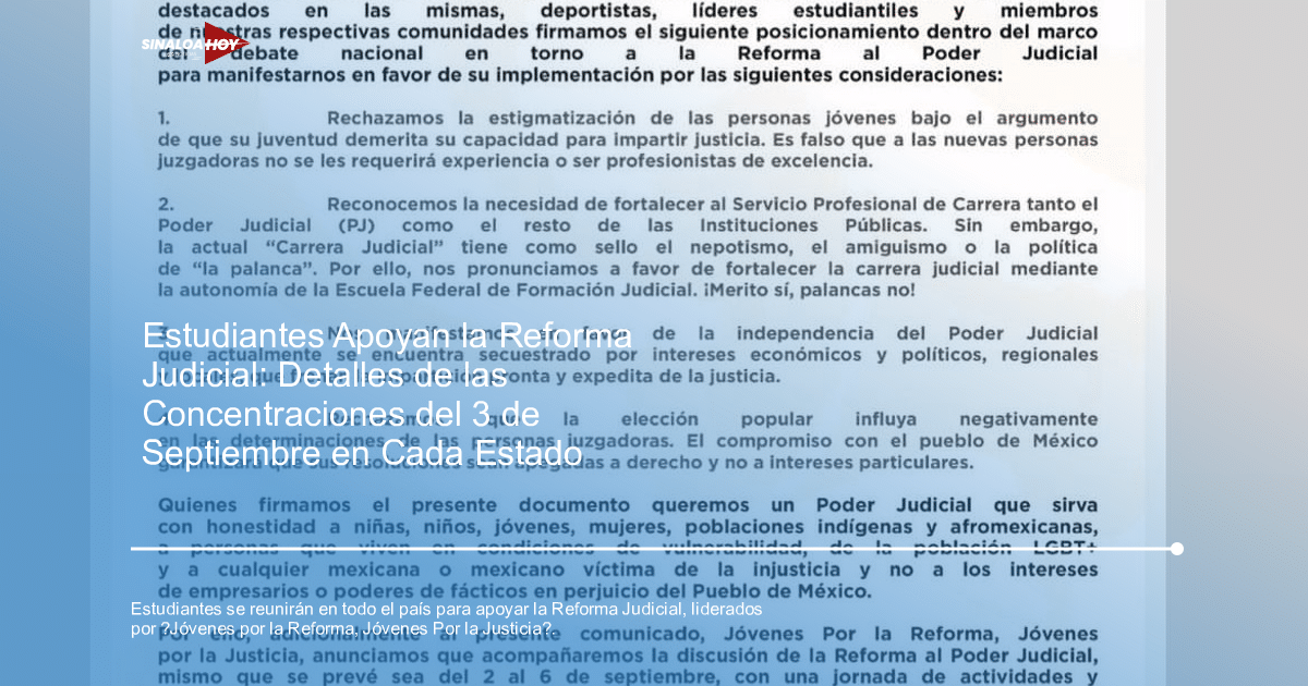 Estudiantes, Jóvenes, Manifestación, reforma judicial, Reforma Judicial Ya