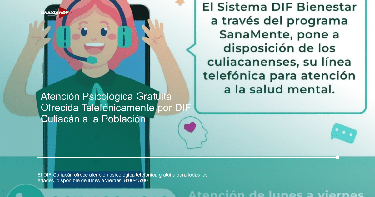 atención psicológica, bienestar comunitario., DIF Culiacán, salud mental, Servicios gratuitos