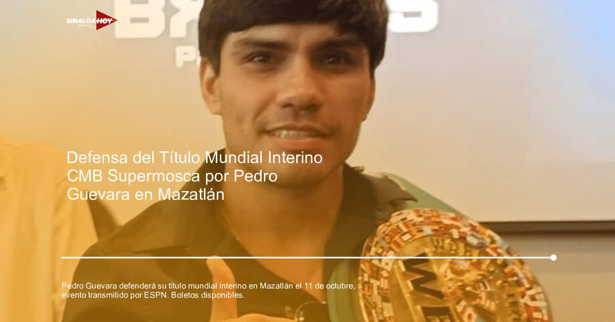 . Mazatlán, BOXEO, CMB, evento deportivo, Pedro Guevara