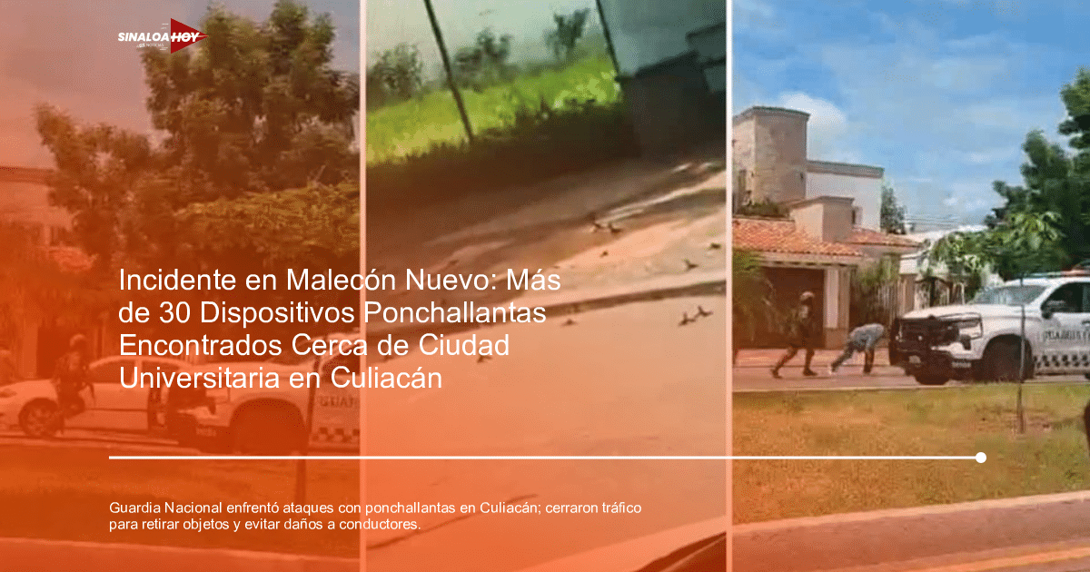 . Guardia Nacional, accidente Culiacán, alerta de seguridad, incidente, Ponchallantas