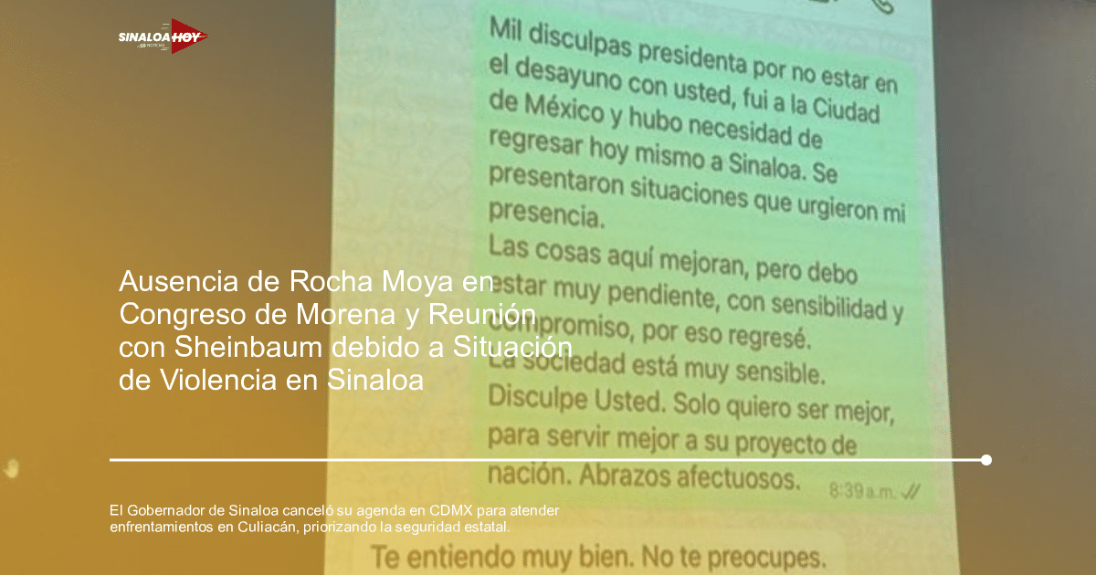 alerta de seguridad, Claudia Sheinbaum, enfrentamientos, Gobernador de Sinaloa, Rubén Rocha Moya