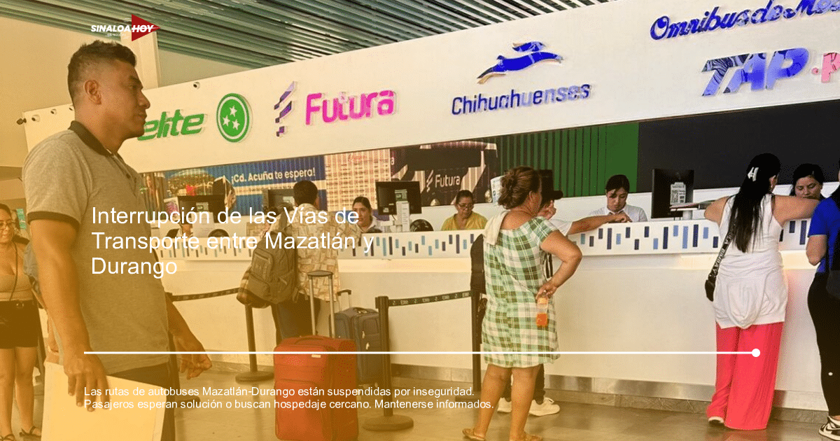 . Mazatlán, alternativas de viaje., Inseguridad, Suspensión de rutas, transporte público