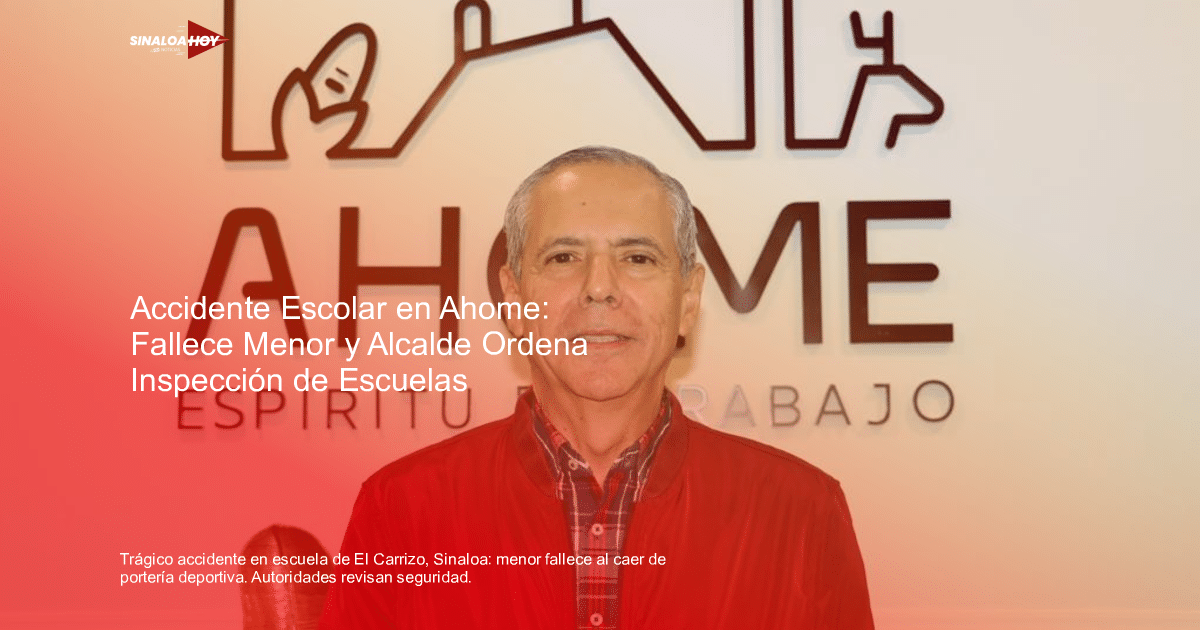 Persona sonriendo con chaqueta roja frente a fondo con texto 'AHOME ESPÍRITU DE TRABAJO'.