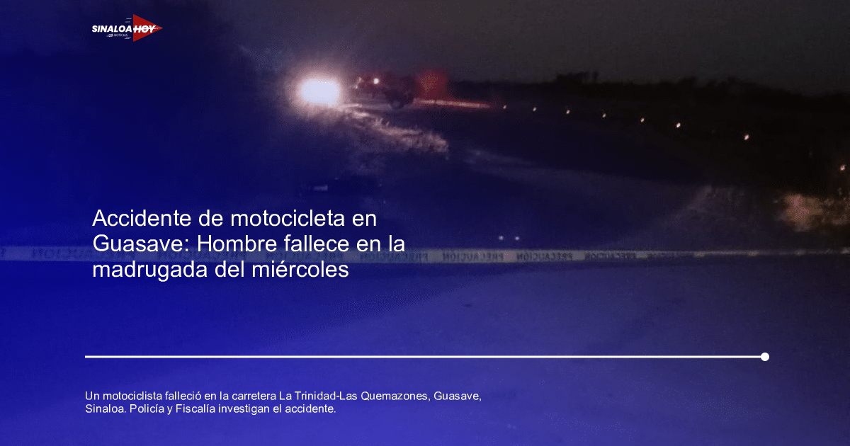 Carretera nocturna con cinta de precaución amarilla y luces de vehículos en la distancia.