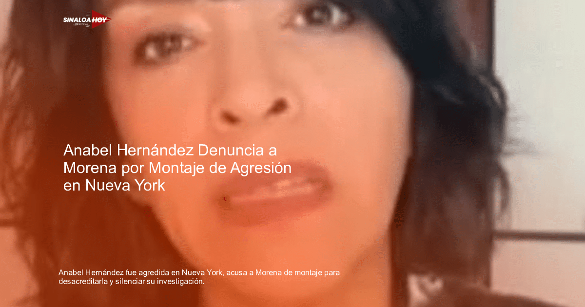 Anabel Hernández frente al Tribunal de Justicia de Nueva York tras la agresión
