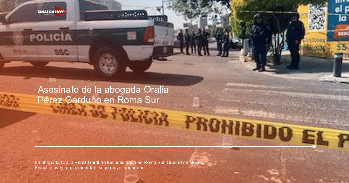 Escena policial en la colonia Roma Sur con vehículo de la SSC y cinta de precaución.