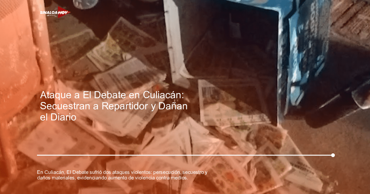 Papeles esparcidos en el suelo tras ataques a El Debate en Culiacán