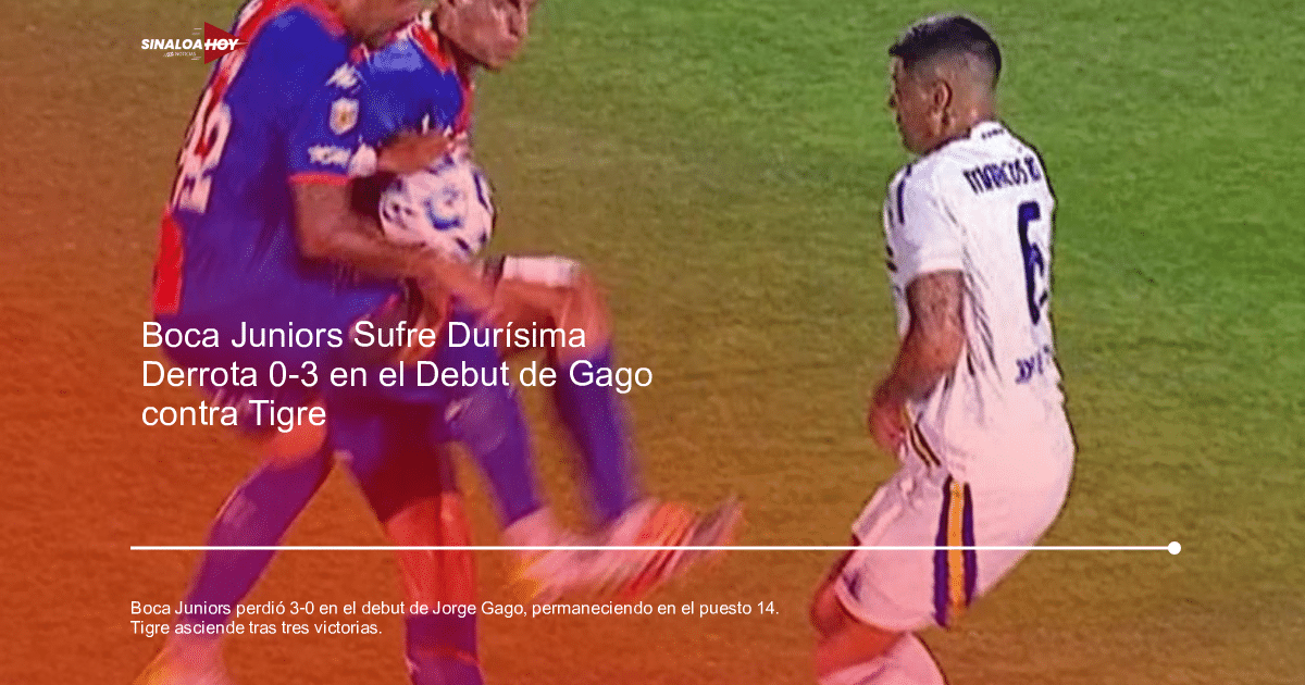 Jugadores de Boca Juniors y Tigre en acción durante el partido de fútbol.