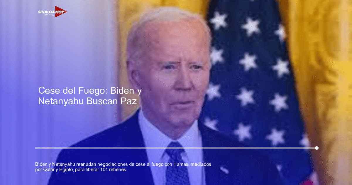 Joe Biden y Benjamín Netanyahu en negociaciones de cese del fuego con mediadores de Qatar y Egipto
