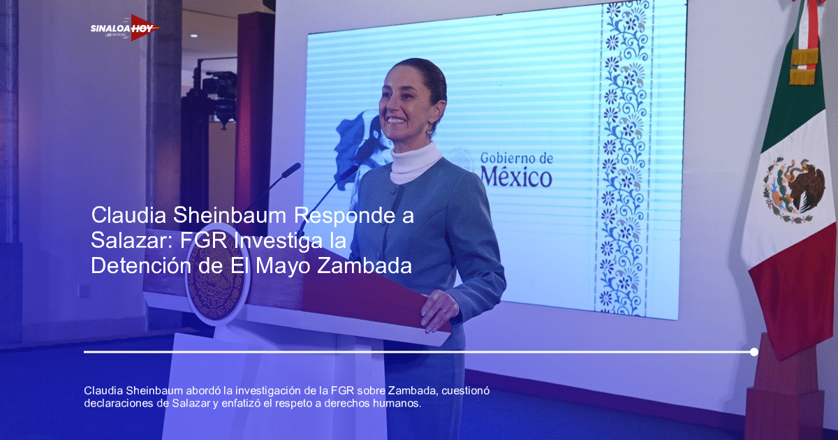 Claudia Sheinbaum en conferencia sobre la investigación de la FGR