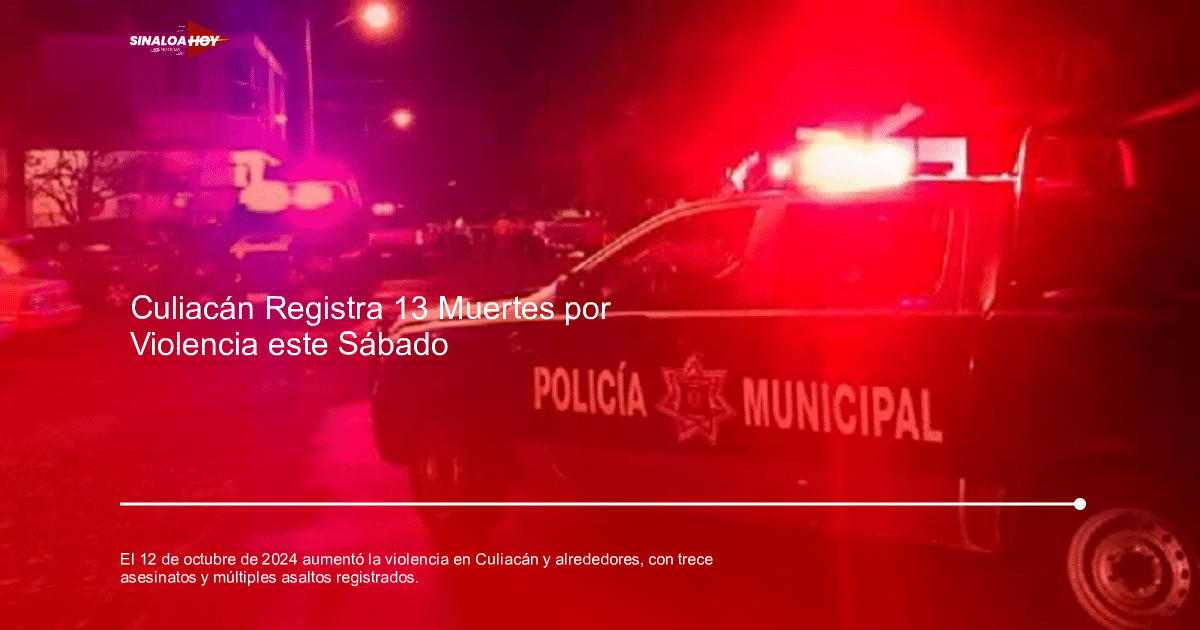 Operativo policial nocturno en Culiacán con luces de emergencia parpadeantes.