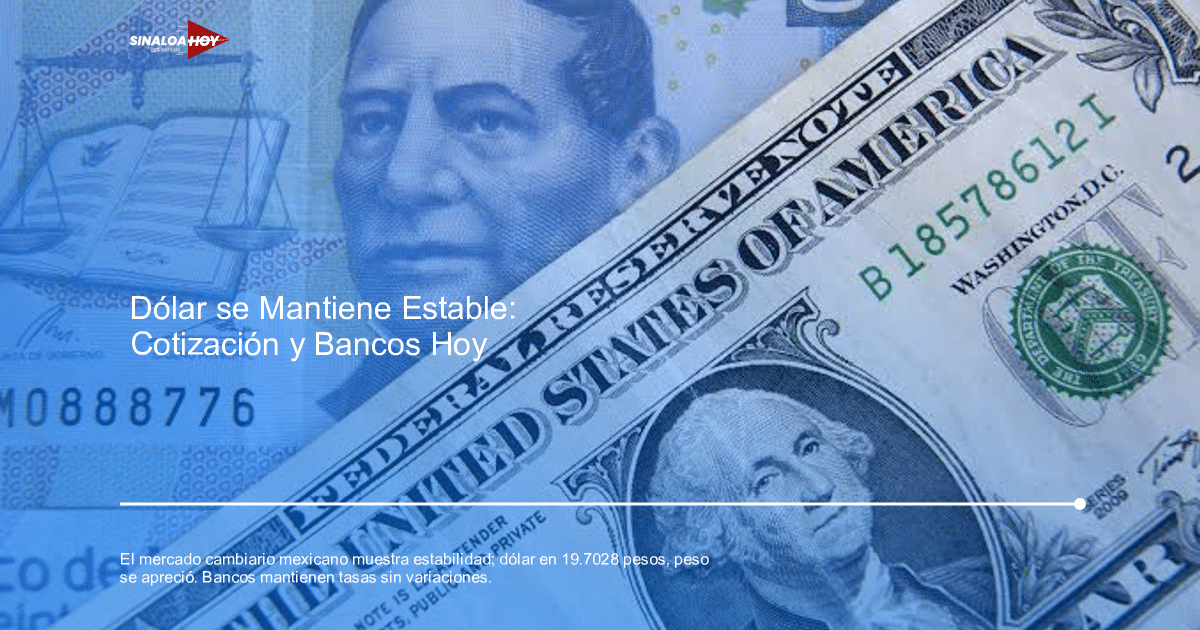 Billete mexicano y billete de un dólar estadounidense superpuestos, simbolizando la estabilidad del mercado cambiario.