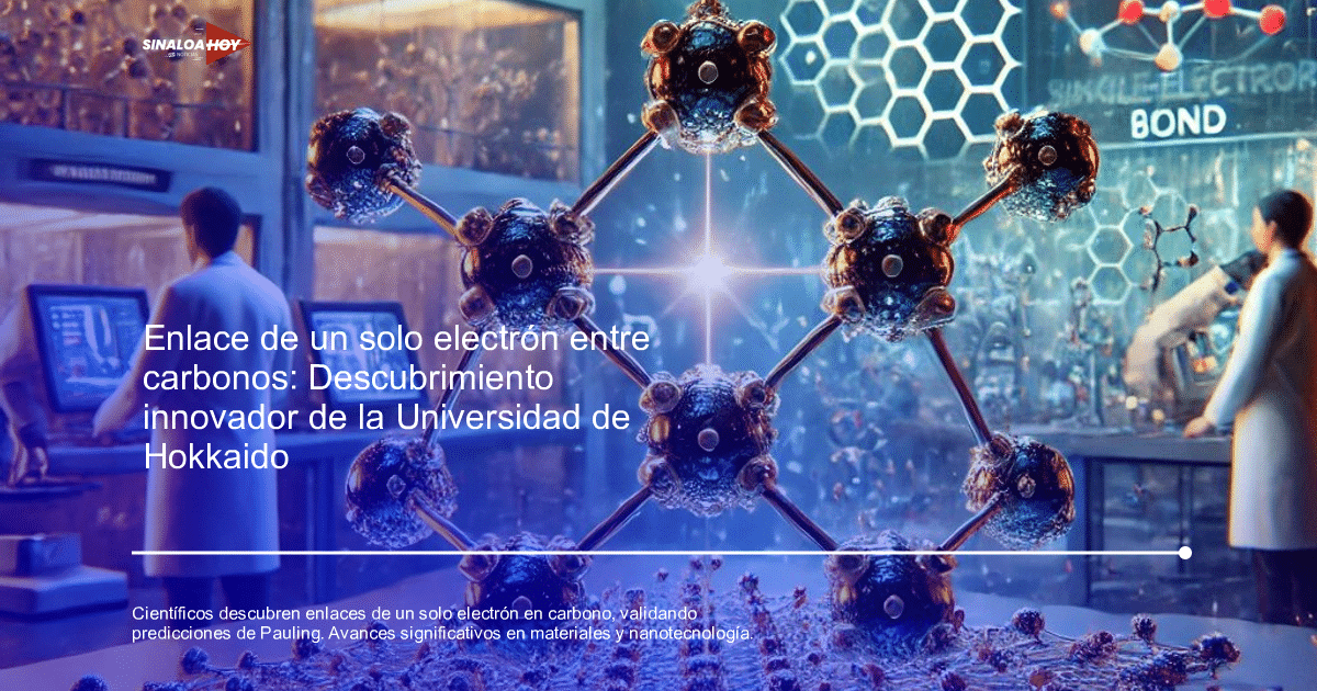 Laboratorio científico con modelo molecular tridimensional y científicos trabajando en un entorno futurista.