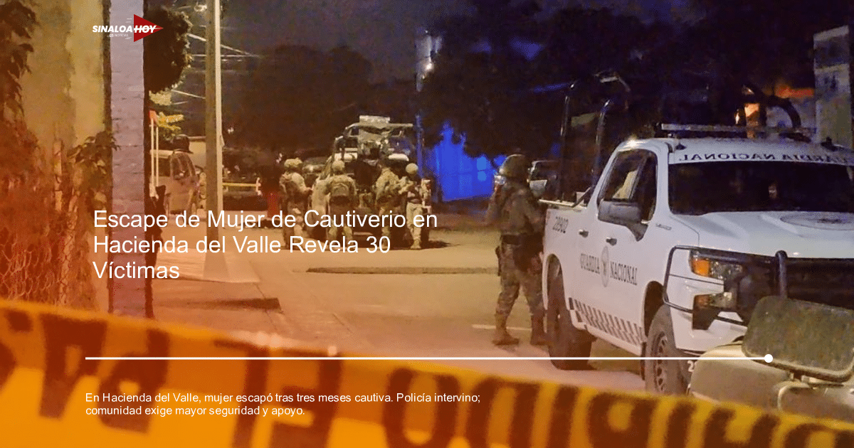 Operativo nocturno de la Guardia Nacional en Hacienda del Valle con fuerzas de seguridad y zona acordonada.