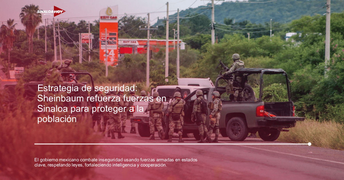 Soldados en operativo militar en carretera con vehículos y equipo táctico, parte de la estrategia de seguridad en México.