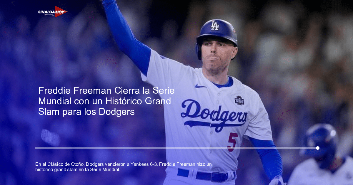 Freddie Freeman de los Dodgers celebrando en el campo con fanáticos de fondo