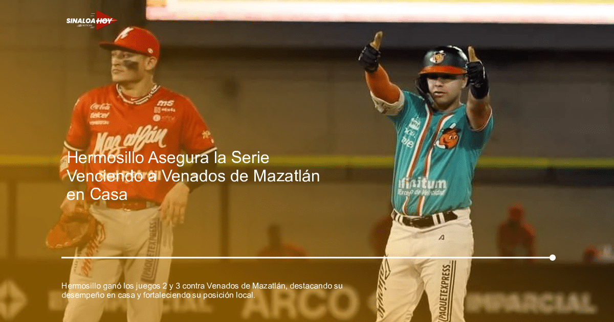 Jugador de Hermosillo celebra con pulgar arriba tras victoria sobre Venados de Mazatlán