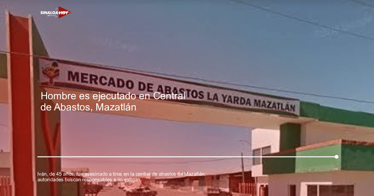 Entrada al Mercado de Abastos La Yarda en Mazatlán con arco verde y blanco