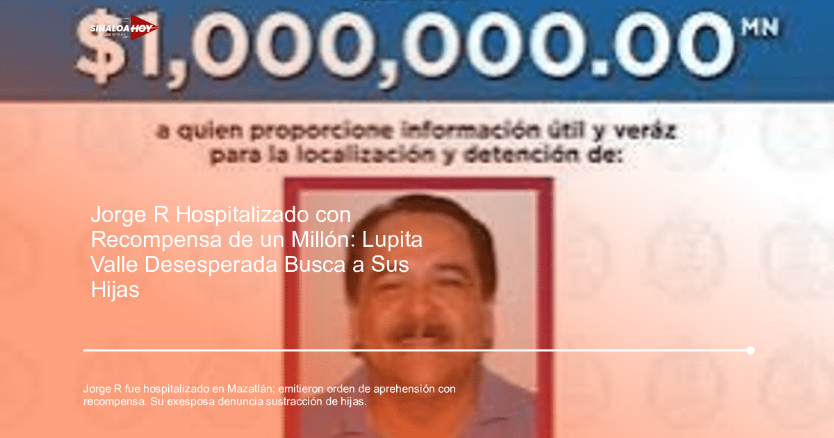 Aviso de recompensa de un millón de pesos por Jorge R con su fotografía