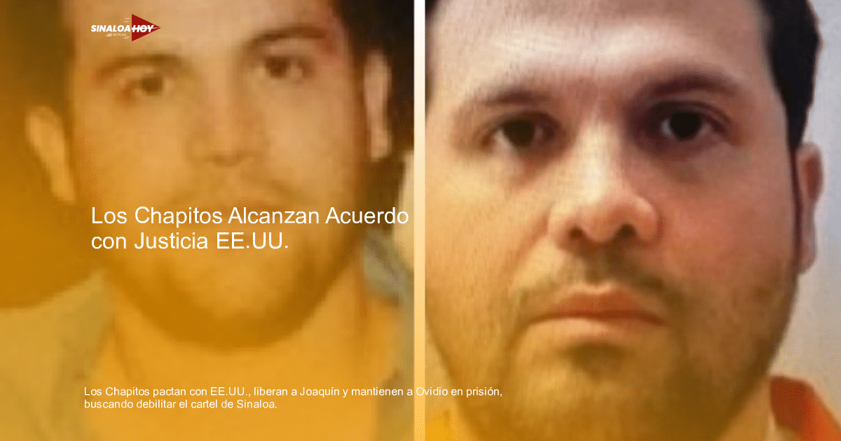 Imagen de los hermanos Guzmán, líderes de 'Los Chapitos', en contexto de su acuerdo legal con Estados Unidos.