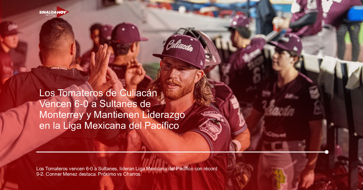 Jugadores de los Tomateros de Culiacán celebrando en el dugout con un 'high five'.