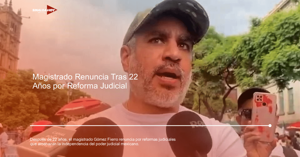 Magistrado Juan Pablo Gómez Fierro renuncia en medio de debates sobre la reforma judicial en México.