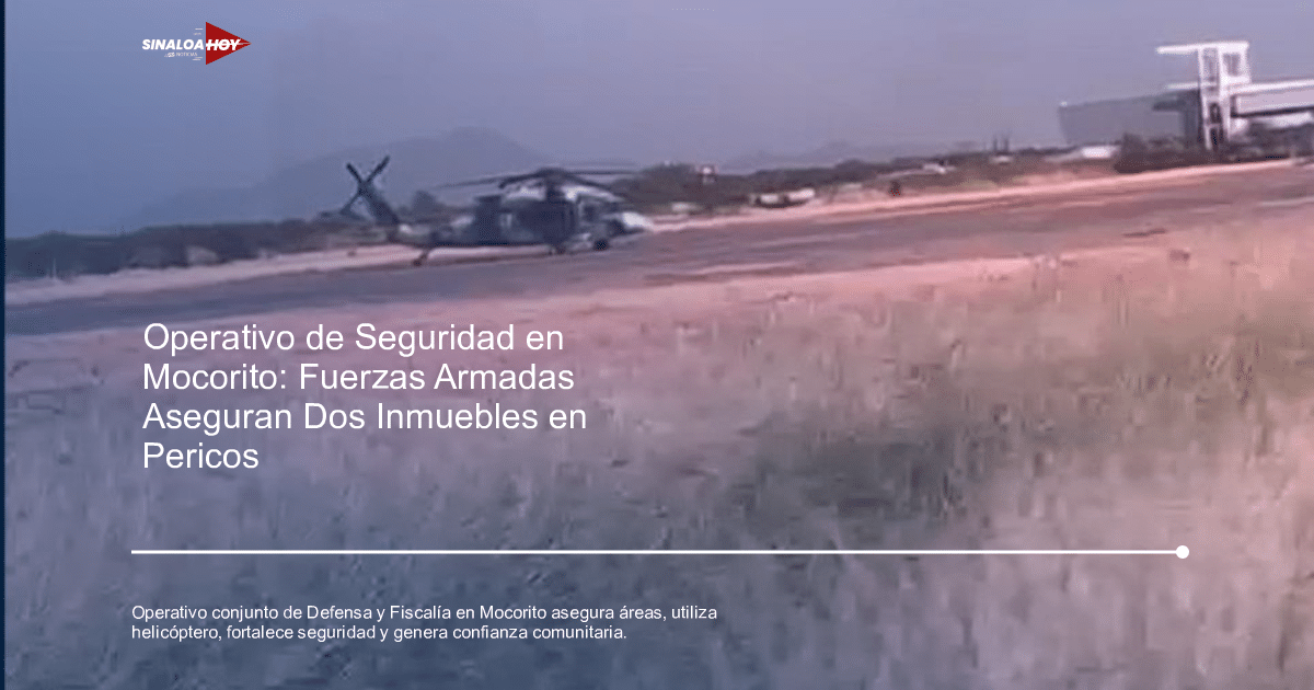 Helicóptero militar estacionado en pista durante operativo en Mocorito