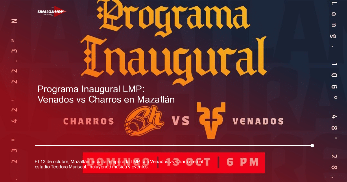 Imagen del evento inaugural de la Liga Mexicana del Pacífico con los equipos Venados y Charros