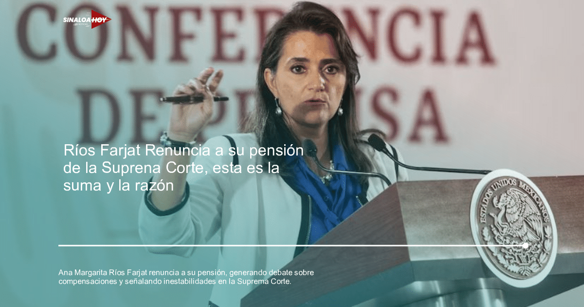 Mujer en atril oficial durante conferencia de defensa, relacionada con la renuncia de Ríos Farjat.