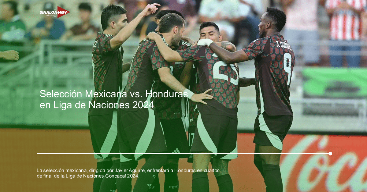 Futbolistas mexicanos celebrando un gol en el estadio con camisetas marrones.