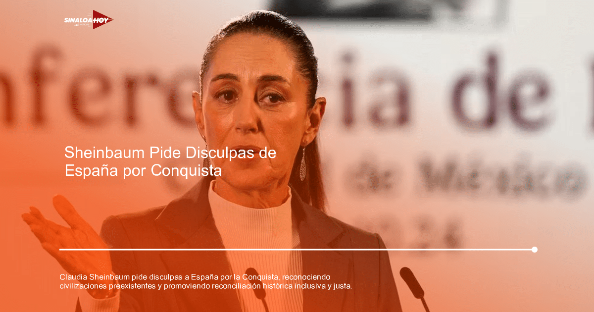 Claudia Sheinbaum en conferencia de prensa sobre disculpas históricas