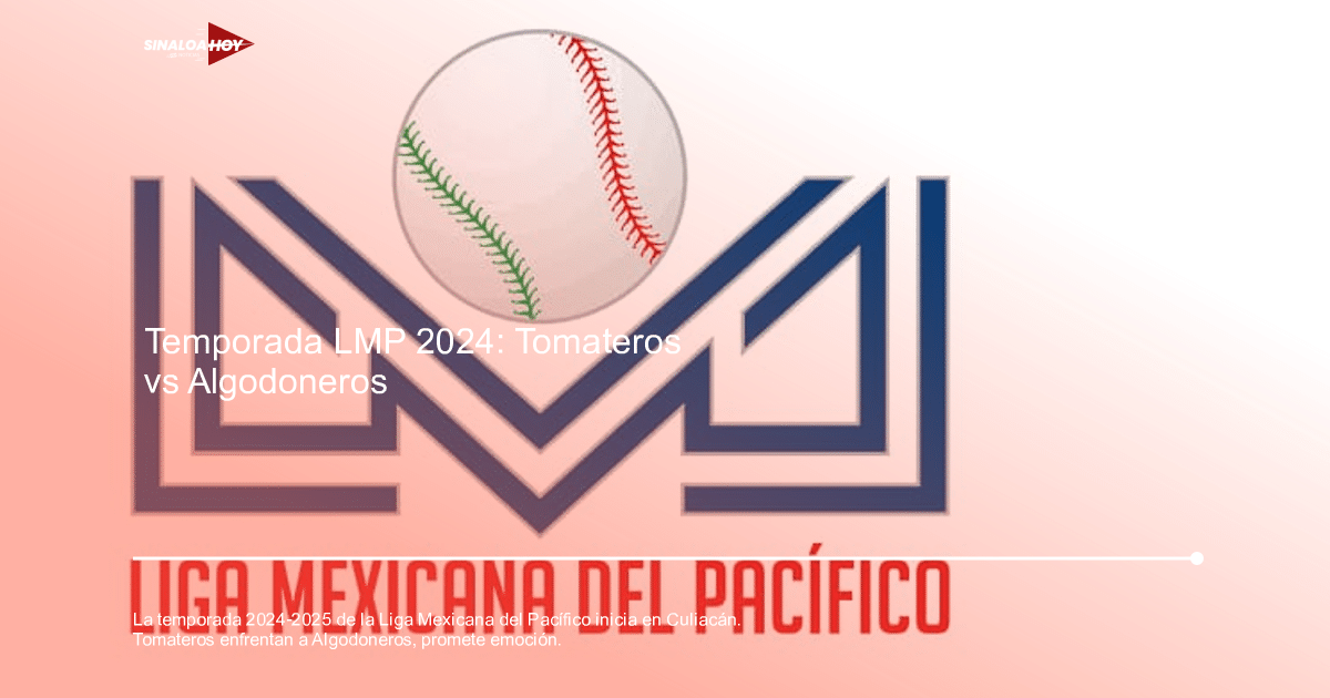 Logo de la Liga Mexicana del Pacífico con letras azules y pelota de béisbol en rojo y verde