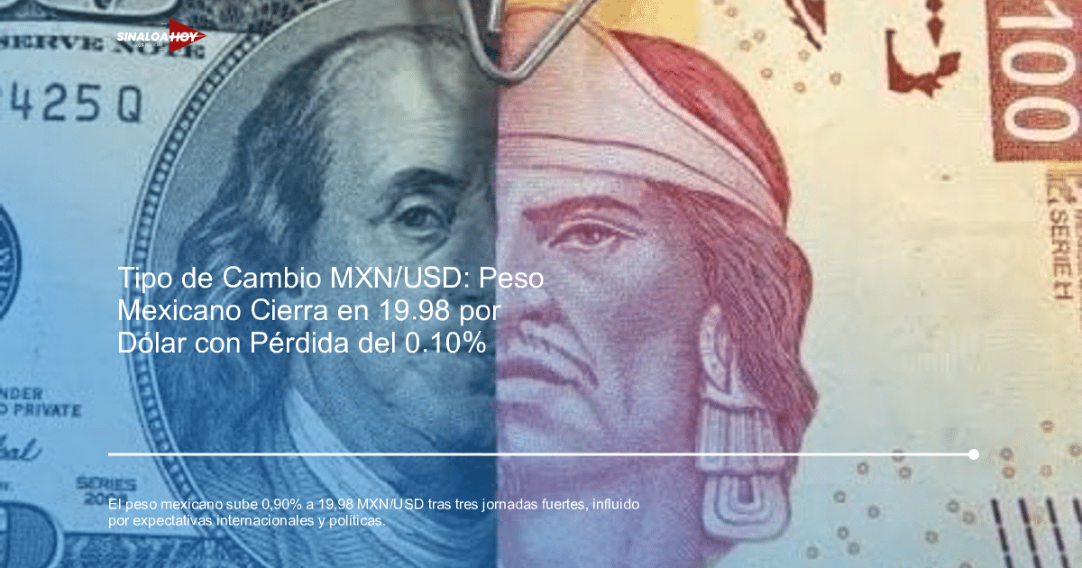 Billete de dólar estadounidense y billete de 100 pesos mexicanos superpuestos con una pinza.