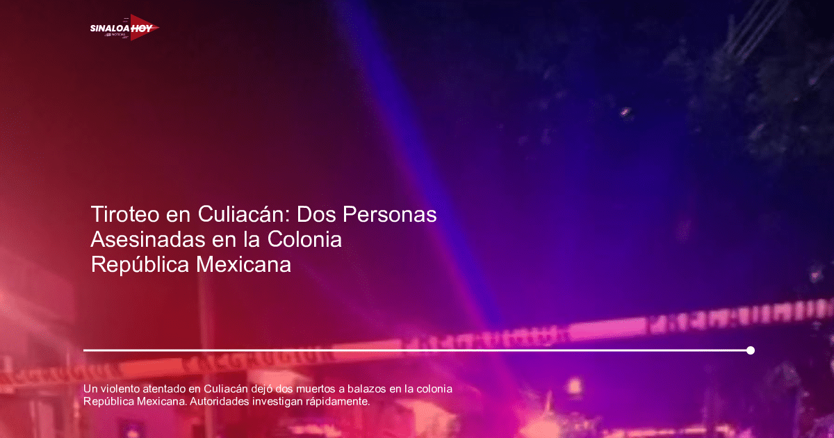 Luces de emergencia y cinta de precaución en escena de crimen en Culiacán