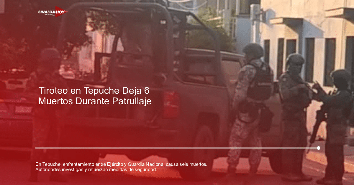 Soldados armados en operativo urbano junto a vehículo militar en Tepuche.