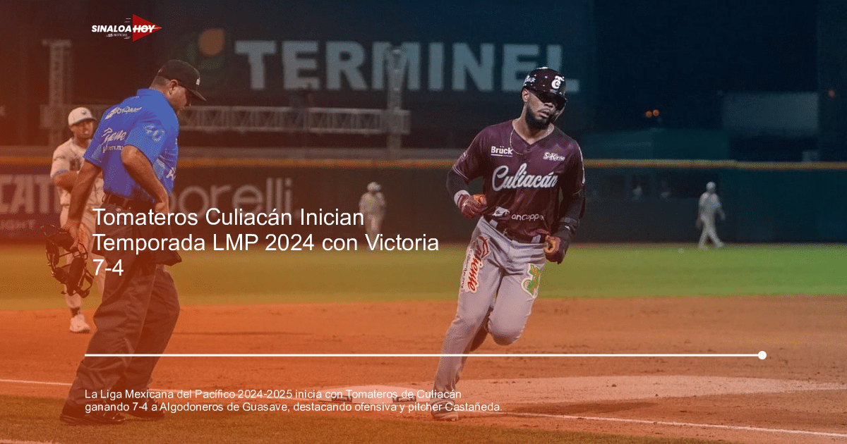 Jugador de los Tomateros de Culiacán corriendo hacia la primera base en un partido de béisbol.