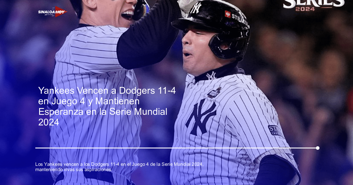 Jugadores de los Yankees celebrando en la Serie Mundial 2024