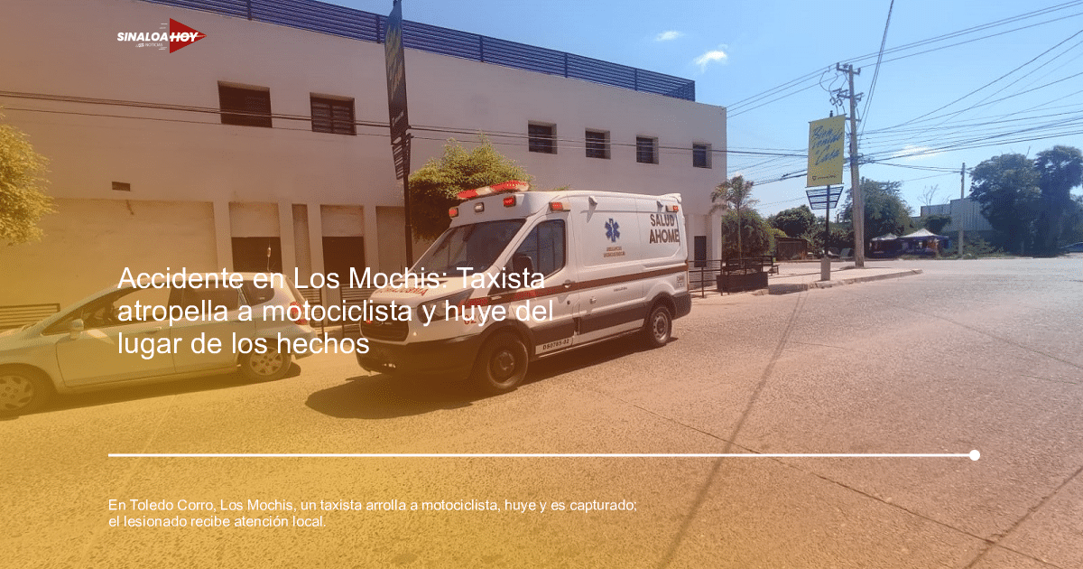 Accidente de tráfico, búsqueda policial, fuga del conductor, Motociclista herido, taxista detenido.