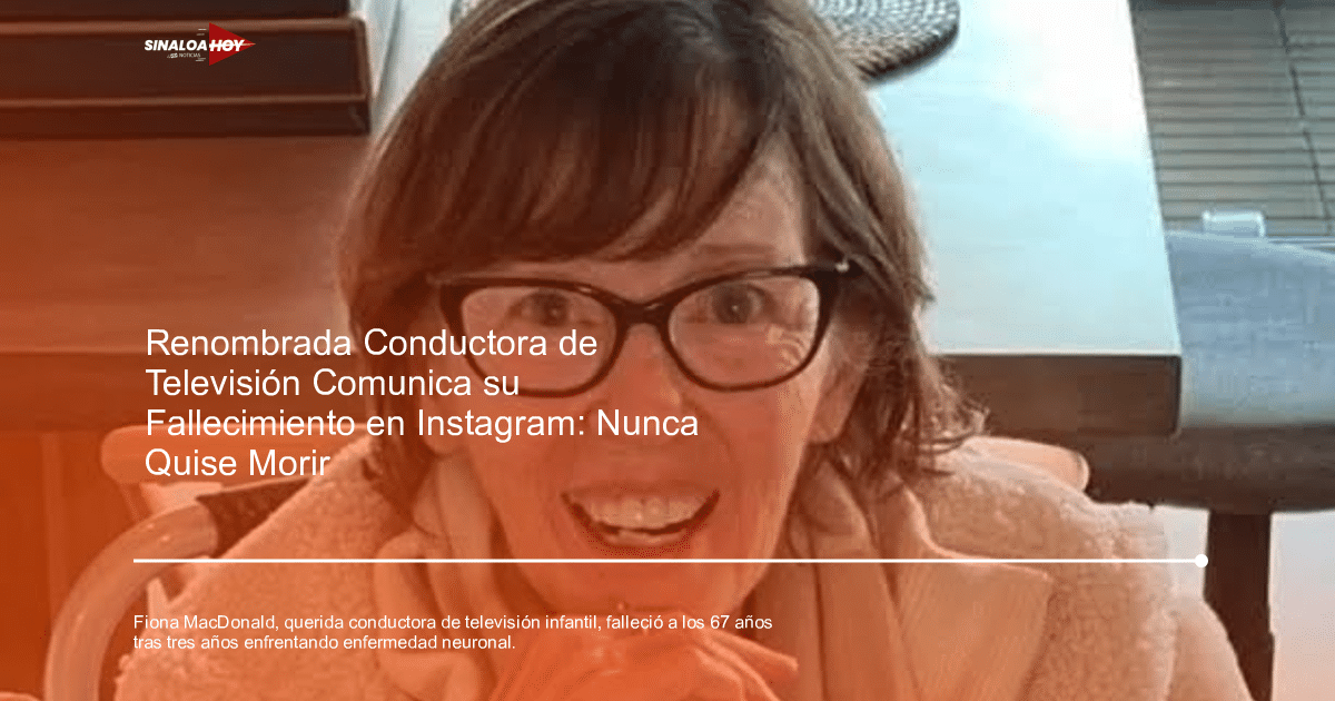 despedida, Enfermedad de la neurona motora, Fiona MacDonald, Imagen Televisión, Publicación póstuma