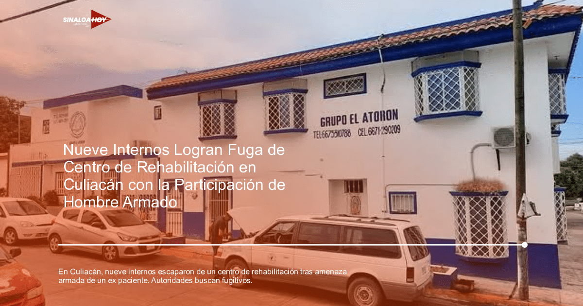 accidente Culiacán, armado, centro de rehabilitación, fuga, Secretaria de Seguridad Pública