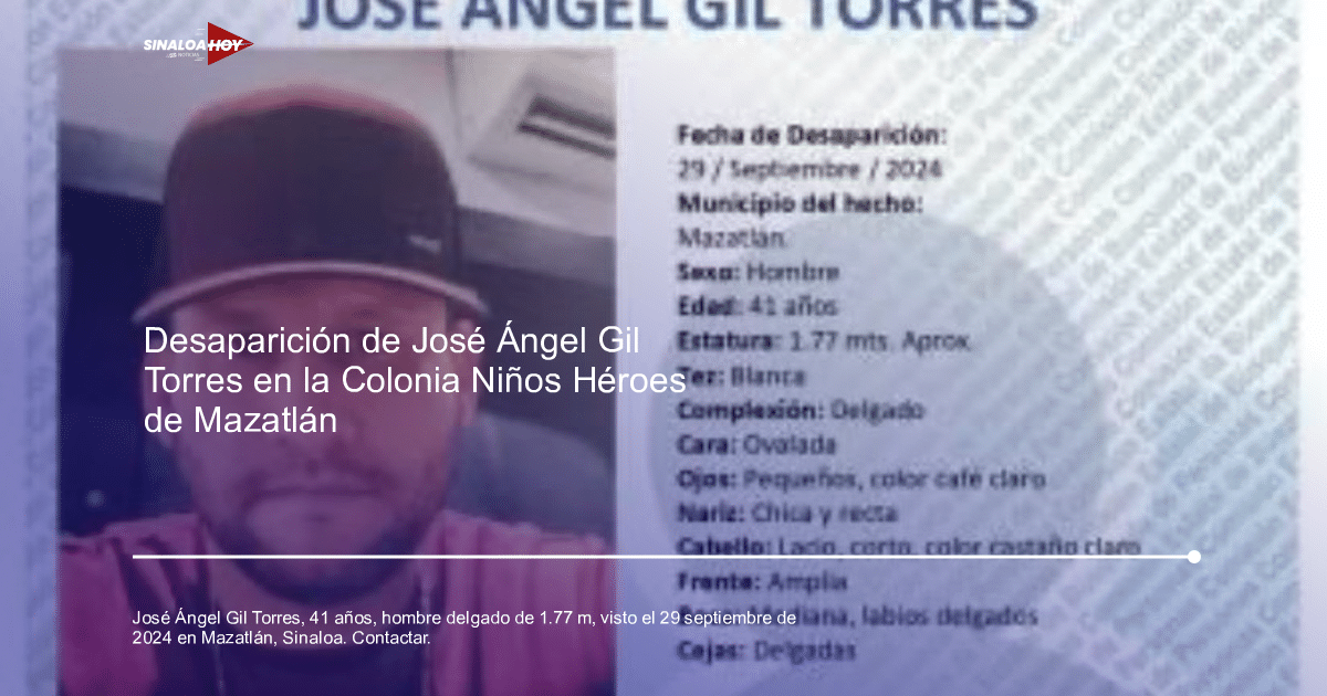 . Mazatlán, . Sinaloa, Comisión Estatal de búsqueda de personas desaparecidas., desaparicion, Persona Desaparecida
