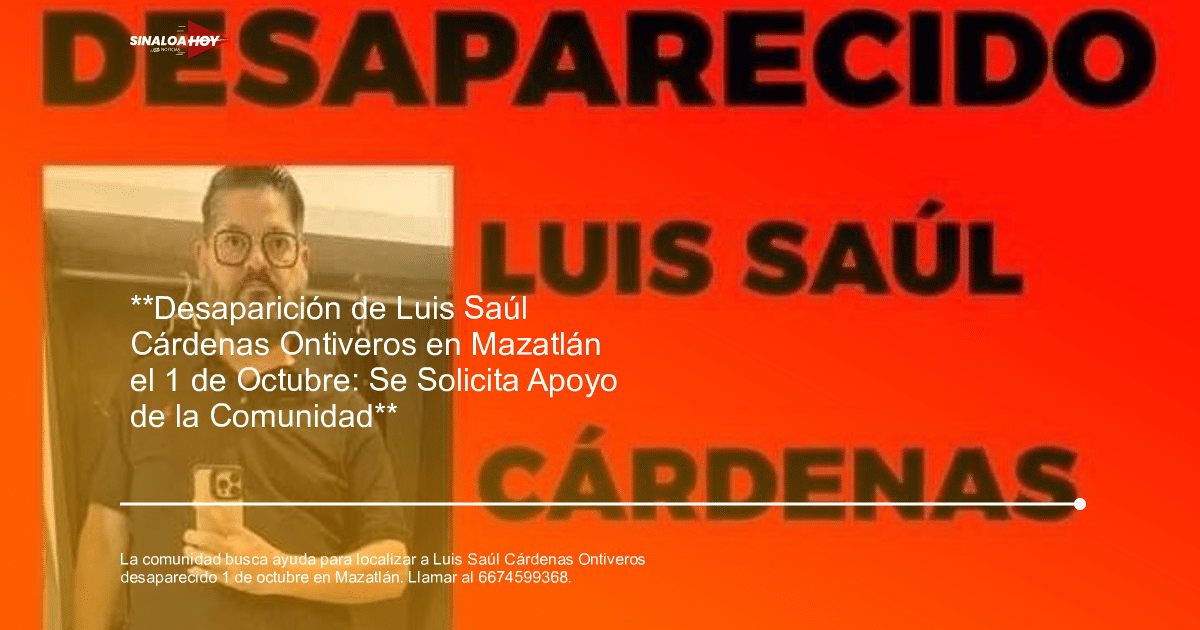 . Mazatlán, Alerta de búsqueda, Apoyo, colaboración comunidad escolar, desaparicion