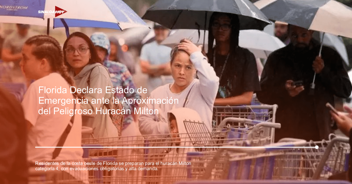 Clima extremo, cuerpos de emergencia, evacuaciones, Florida, Huracán Milton