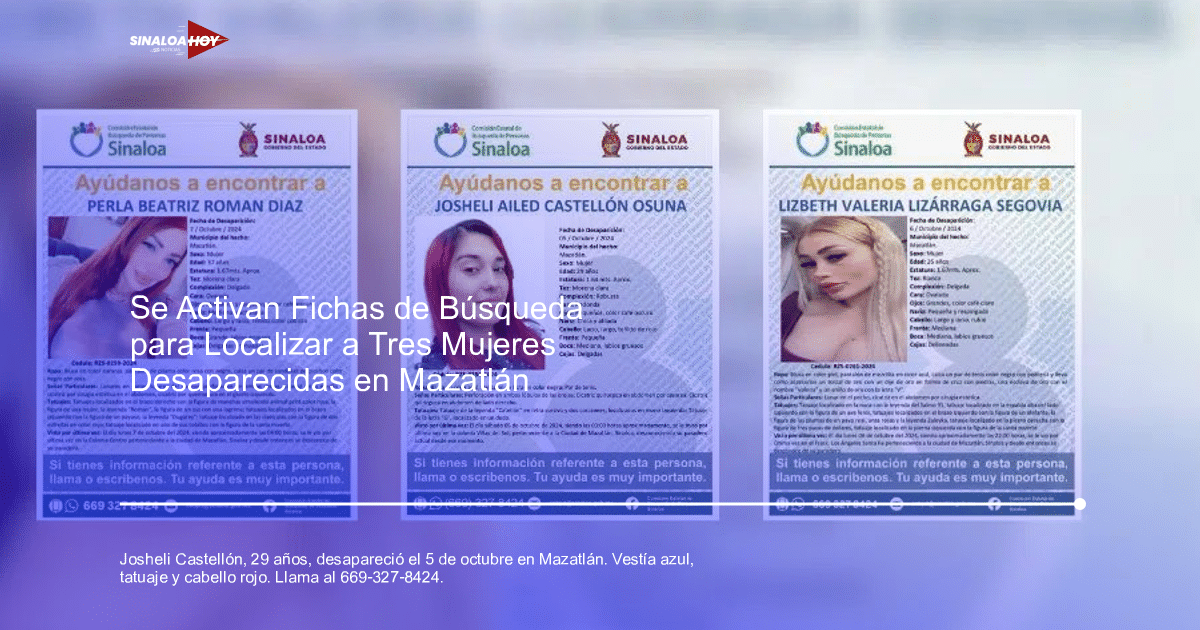 . Mazatlán, . Sinaloa, Alerta ciudadana, Comisión Estatal de búsqueda de personas desaparecidas., desaparicion